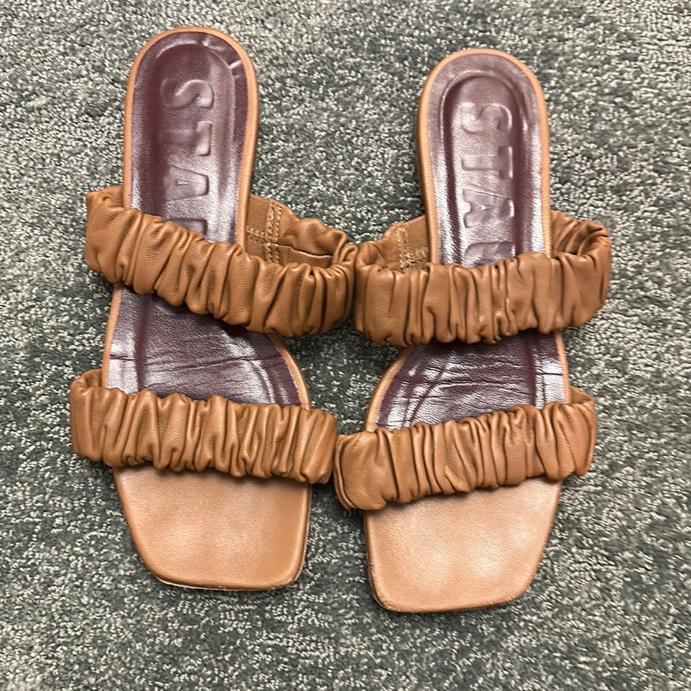 Staud Maya Ruched Sandal. Size 7.